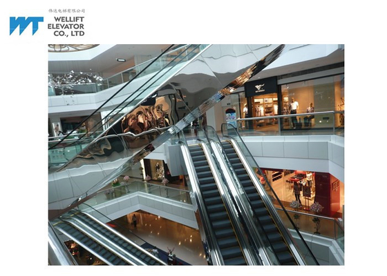 El color modificado para requisitos particulares la escalera móvil de cristal de la barandilla del centro comercial permite a 6000 pasajeros por minuto