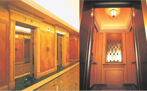 el tipo de lujo cabina de elevador del pasajero le trae una sensación hermosa y cómoda