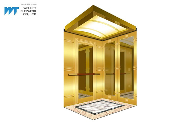 Grueso lujoso el 1.5MM de la decoración de la cabina del elevador para el hotel/el edificio comercial
