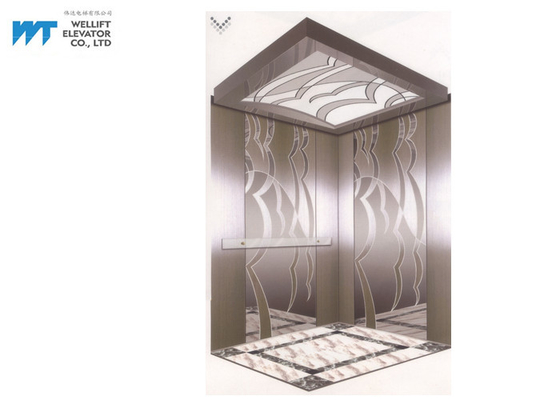 Decoración moderna de la cabina del elevador de la moda para el elevador del pasajero del hotel