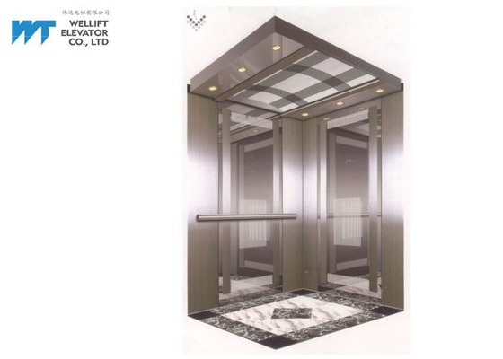 Las líneas y el espejo simples de la decoración de la cabina del elevador diseñan para el elevador