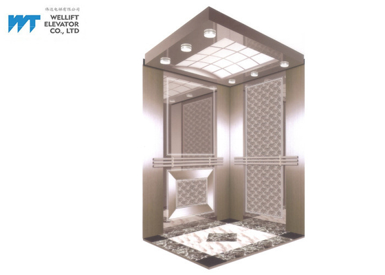 Diseño simple y abundante de la decoración de la cabina del elevador del espejo para el elevador