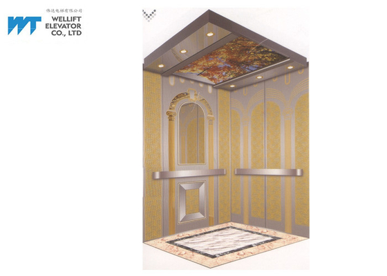 Diseño de lujo del espejo de la decoración de la cabina del elevador para la elevación moderna del pasajero