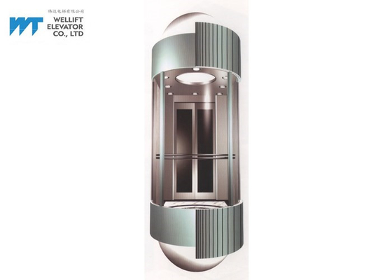 Decoración de acrílico de la cabina del elevador del diseño del semicírculo para la elevación moderna de Hotle