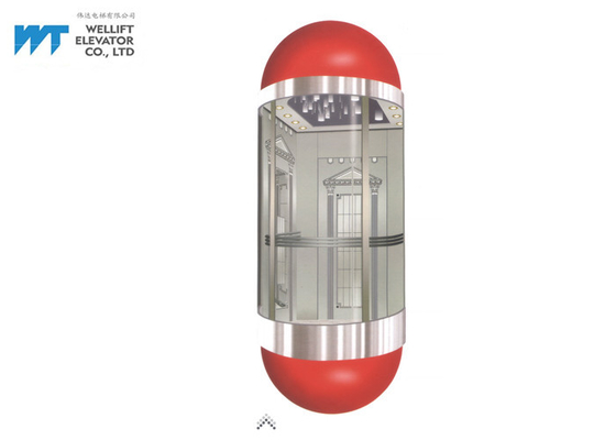Altura moderna de acrílico 2300/2600 milímetros de la cabina del diseño del elevador del semicírculo