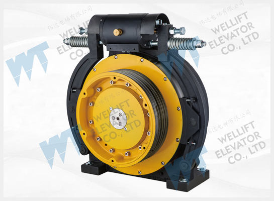 Motor síncrono del elevador del imán permanente/máquina sin engranaje de la tracción del elevador con la estructura externa del rotor