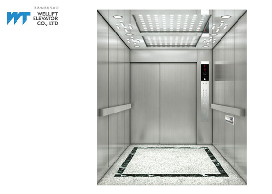 Elevación de la cama de hospital de la altura los 2100MM de la puerta con la cabina del final del acero inoxidable de 304 rayitas